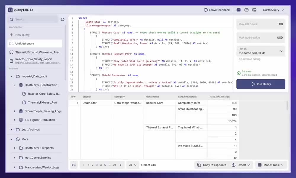 Write SQL that just works demo